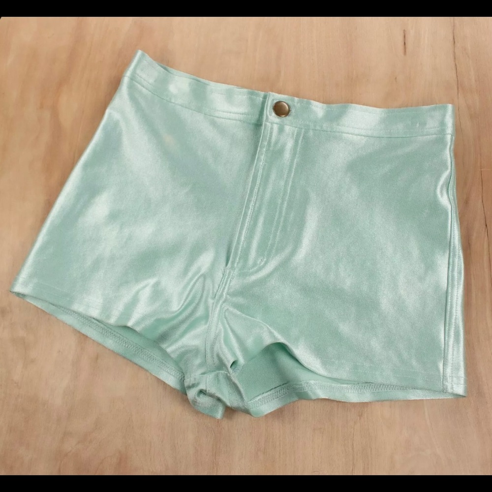 American Apparel Mint Disco Shorts Size Medium